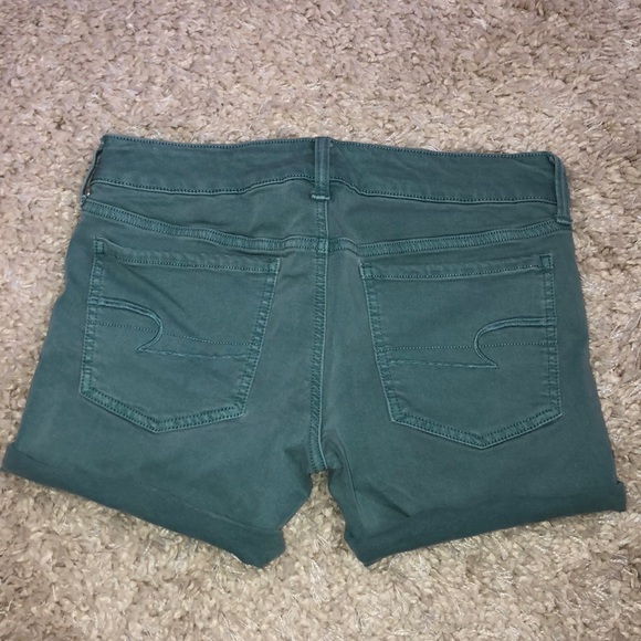 American Eagle Teal Jean Shorts - Picture 2 of 5